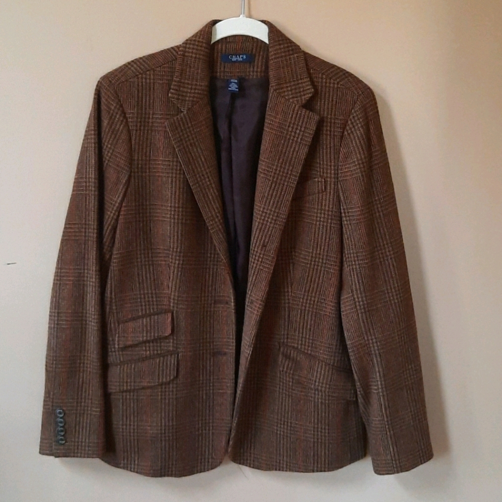 Brown wool chaps Blazer